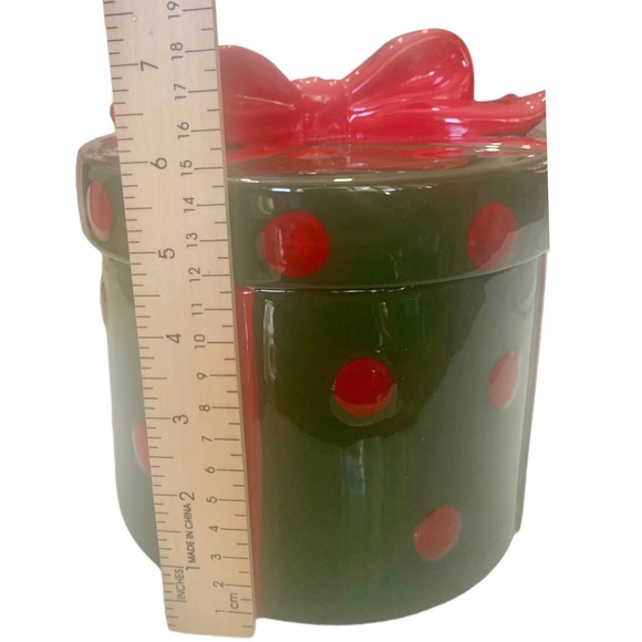 Cake Boss Christmas Ceramic Cookie Jar Green/ Red Limited Edition 2013 - Picture 14 of 14